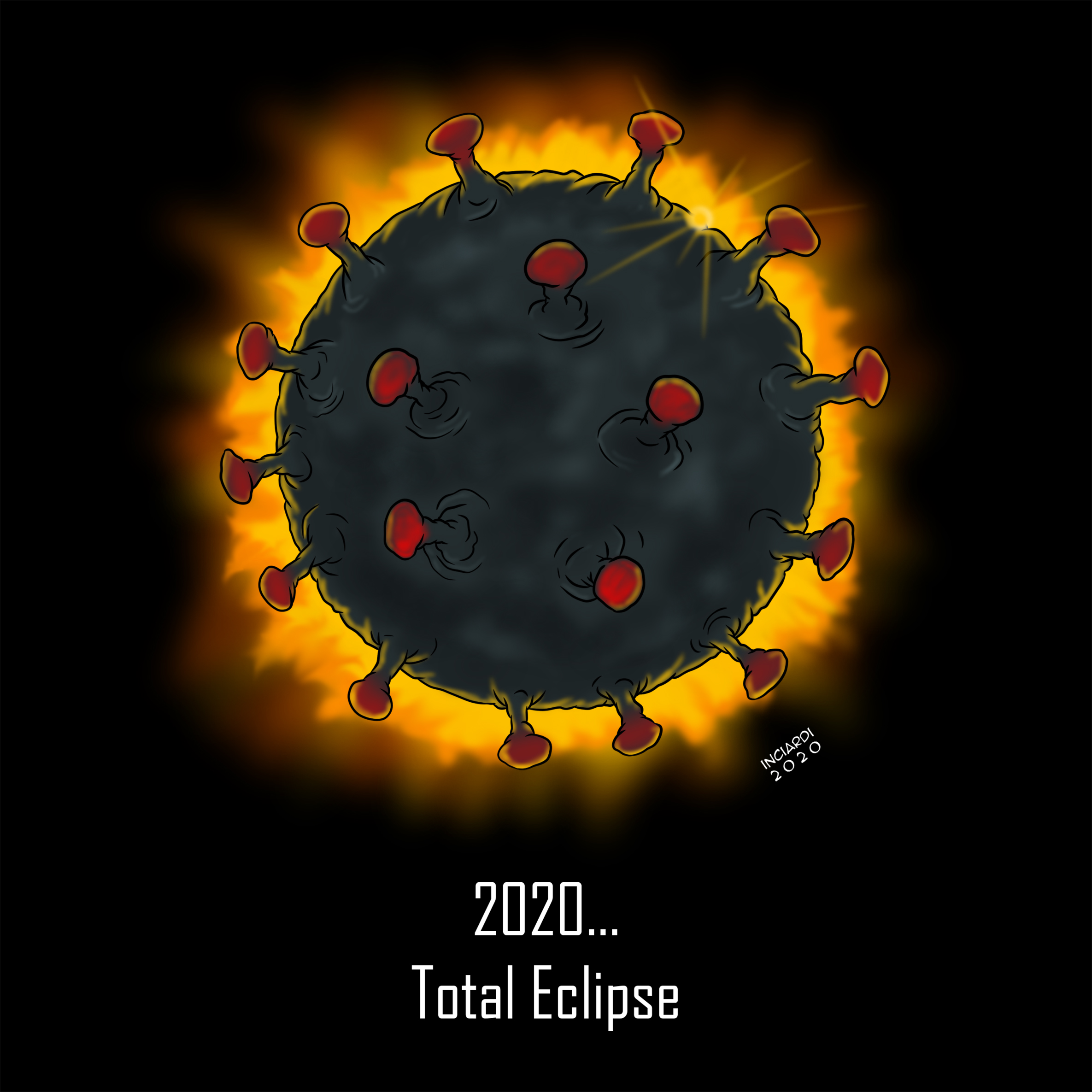Illustrazione Eclissi Totale di Giuseppe Inciardi